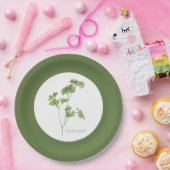 フレッシュパセリ9インチラウンド紙プレート – 緑 ペーパープレート (パーティー)