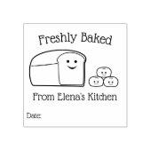 フレッシュパーソナライズされたパ焼いたッド ラバースタンプ (インプリント)