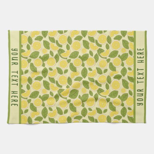 フレッシュパーソナライズされたレモン キッチンタオル (横)