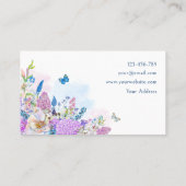 フレッシュパープルブルーフローラ夏開花 名刺 (裏面)