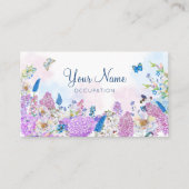 フレッシュパープルブルーフローラ夏開花 名刺 (正面)