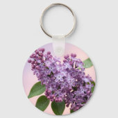 フレッシュパープルライラックの花 春の花 キーホルダー (裏面)