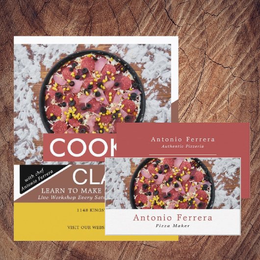 フレッシュピザ料理広告クラス チラシ