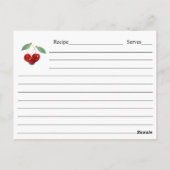 フレッシュピックさくらんぼレシピカード ポストカード (裏面)