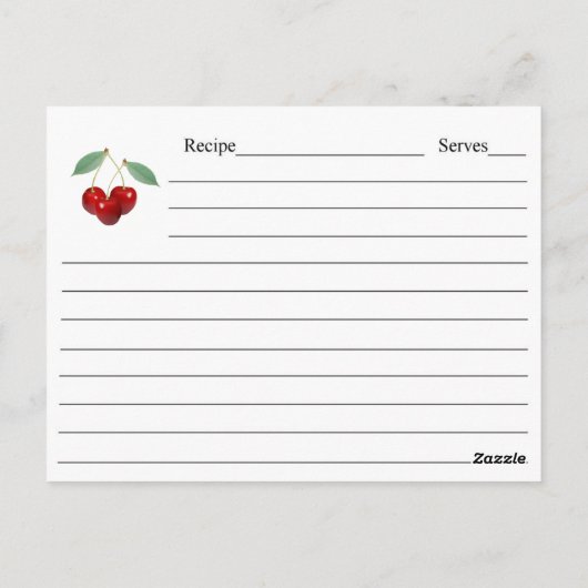 フレッシュピックさくらんぼレシピカード ポストカード (裏面)