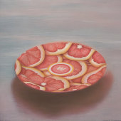 フレッシュピックピンクグレープフルトモノグラムイニシャル ペーパープレート