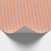 フレッシュピンクとオレンジのインフィニティスター ラッピングペーパー (角)