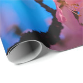 フレッシュピンク桜ガーランドブルースカイ ラッピングペーパー (ロールコーナー)