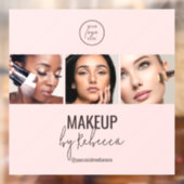 フレッシュピンク モダン 3 フォト メイクスタジオ ロゴ ウィンドウサイン (シート2)