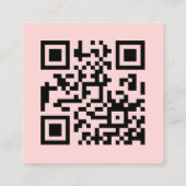 フレッシュピンクQR | Googleレビューカスタムフィードバック スクエア名刺 (裏面)