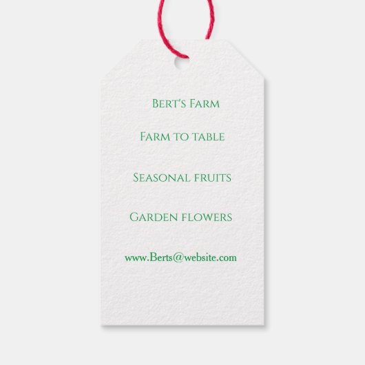 フレッシュピーチウォーターカラー ギフトタグ (裏面)