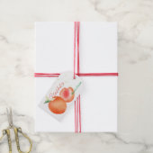 フレッシュピーチウォーターカラー ギフトタグ (より糸付き)