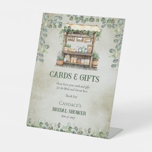 フレッシュファーマーズマーケットファームスタンドカードとギフト 台座サイン (正面)