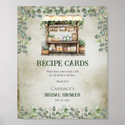 フレッシュファーマーズマーケットファームスタンドレシピカード ポスター (正面)