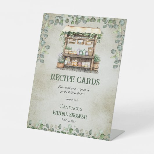 フレッシュファーマーズマーケットファームスタンドレシピカード 台座サイン (正面)