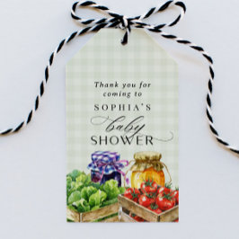 フレッシュファーマーズマーケット地元で育てたベイビーシャワー ギフトタグ