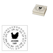 フレッシュファームエッグカートン日付ホイール ラバースタンプ (押印)