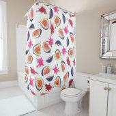 フレッシュフィギュスピンクジュースの水色 シャワーカーテン (インサイチュ)