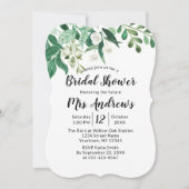 フレッシュフォージュボタニカルミント縁どブライダルシャワー 招待状 (正面)