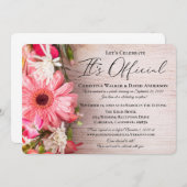 フレッシュフラワーの花束 オフィシャル ウェディング 招待状 (正面/裏面)