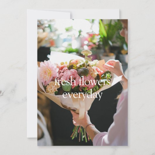 フレッシュフラワー グリーティングカード (正面)