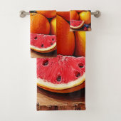 フレッシュフルーツのミックスデザイン バスタオルセット (インサイチュ)