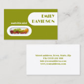 フレッシュフルーツカプセル栄養士グリーンイエローカード 名刺 (正面/裏面)