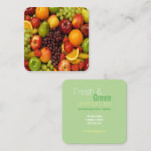 フレッシュフルーツグリーングローバスクウェア名刺 スクエア名刺 (正面/裏面)