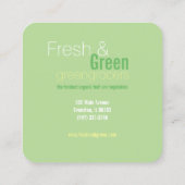 フレッシュフルーツグリーングローバスクウェア名刺 スクエア名刺 (裏面)