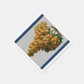 フレッシュフルーツゴールデンつる植物ブドウ スタンダードカクテルナプキン (角)