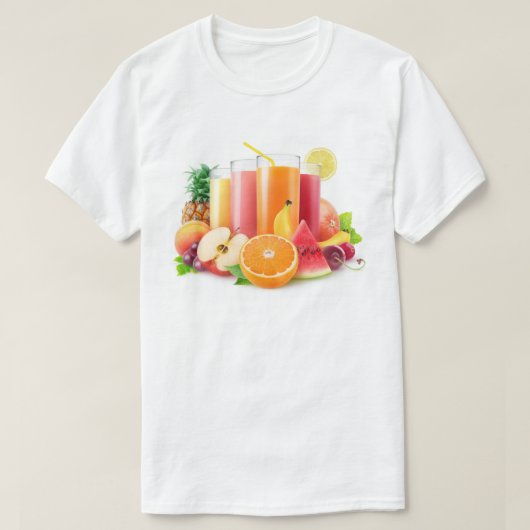 フレッシュフルーツジュース Tシャツ (デザイン正面)