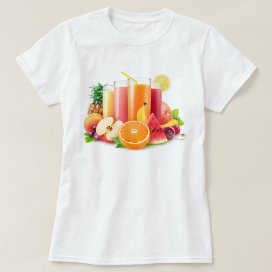 フレッシュフルーツジュース Tシャツ (デザイン正面)