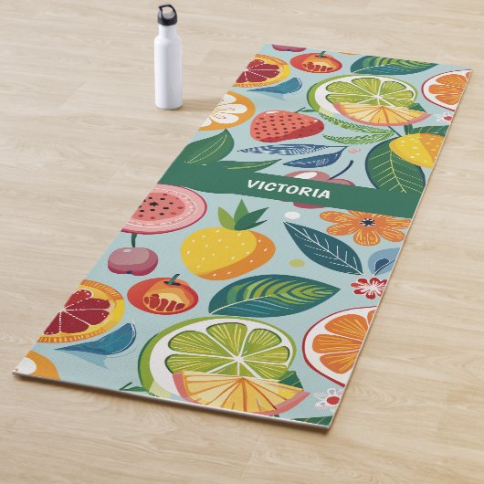 フレッシュフルーツフローラカスタムパターン ヨガマット (インサイチュ)