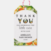 フレッシュフルーツベイビーシャワーの感謝を伝えるタグ ギフトタグ (正面)