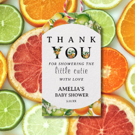 フレッシュフルーツベイビーシャワーの感謝を伝えるタグ ギフトタグ