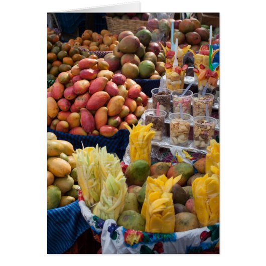 フレッシュフルーツメロンパイナップルグリーティングカード (正面)