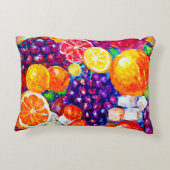 「フレッシュフルーツ柄」かわいいアー買ト アクセントクッション (裏面)