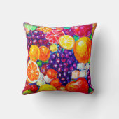 「フレッシュフルーツ柄」かわいいアー買ト クッション (裏面)