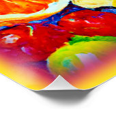 「フレッシュフルーツ柄」かわいいアー買ト ポスター (コーナー)