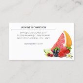 フレッシュフルーツ栄養名刺 名刺 (裏面)