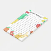 フレッシュフルーツ食料品店リストの食事計画 ポストイット (アングル)