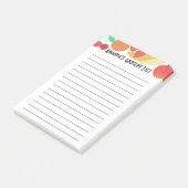 フレッシュフルーツ食料品店リストの食事計画 ポストイット (アングル)