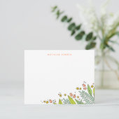 フレッシュフローラパーソナライズされた園文房具カード 招待状 (スタンド正面)