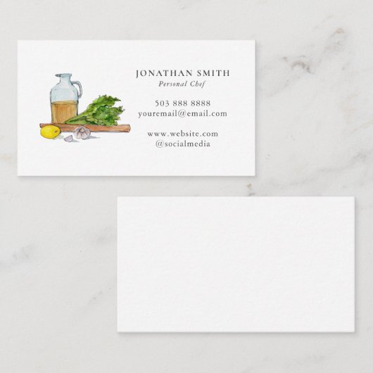 フレッシュフードパーソナルシェフケータリング名刺 名刺 (正面/裏面)