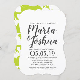 フレッシュブライトグリーンレモンサイロパター結婚ン 招待状