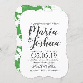 フレッシュブライトグリーンレモンサイロパター結婚ン 招待状