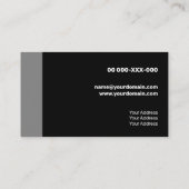 フレッシュブラックの透コンテンポラリー過性 名刺 (裏面)