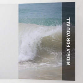 フレッシュブラックの透モダン過性 三つ折りカード