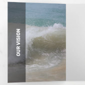 フレッシュブラックの透モダン過性 三つ折りカード (内部最初)