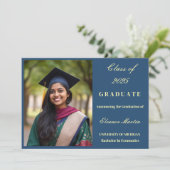 フレッシュブルーイエローエレガントフォト招待状 招待状 (スタンド正面)